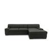 Ecksofa Norma Schwarz Lederlook - Wengefarben/Schwarz, Design, Textil (268/153cm) - MID.YOU
