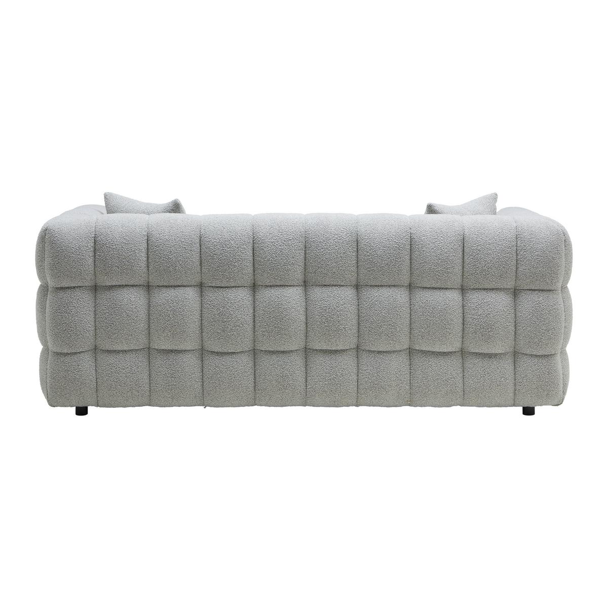 Trojmiestna pohovka ENA, béžová farba - čierna/sivá, Modern, drevo/textil (210/75/96cm) - Bessagi Home