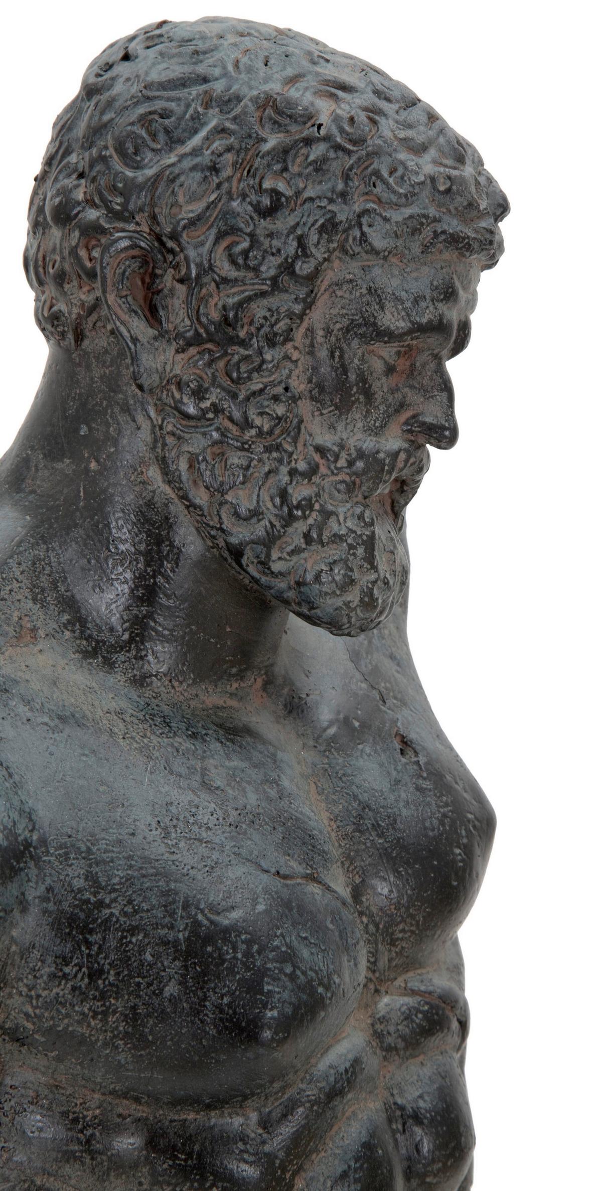 Skulptur Museum Man Schwarz, B: 26 cm - Schwarz, Basics, Kunststoff/Metall (26/57/22cm)