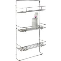 Duschregal 3 Ablagen Rechteckig 28x55cm Palermo - Silberfarben, KONVENTIONELL, Metall (28/55/11cm)