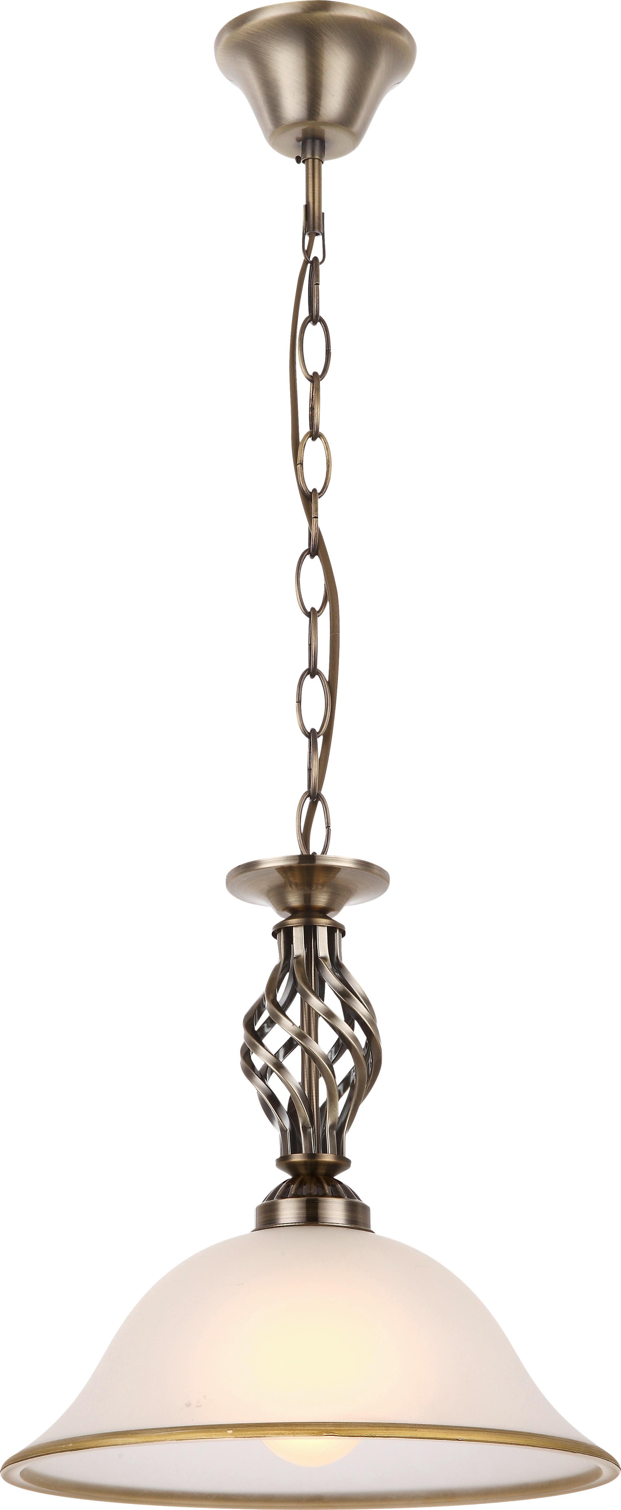 Hängeleuchte Rena H: 120 cm 1-Flammig, Antik-Look - ROMANTIK / LANDHAUS, Glas/Metall (30/120cm) - Globo