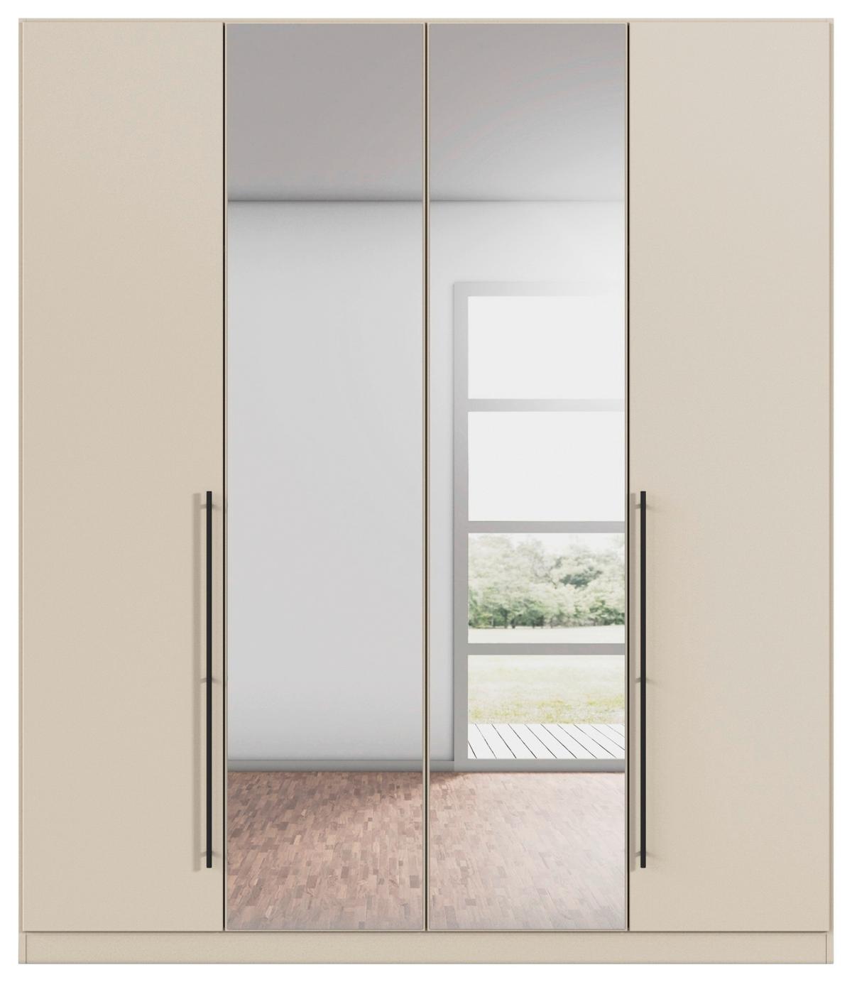 Kleiderschrank Safari B: 181 cm - Champagner, KONVENTIONELL, Holzwerkstoff (181/229/54cm)