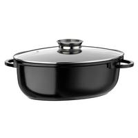 Gsw Bräter Ceramica Xl Schwarz, B/l25x38cm - Schwarz, Basics, Metall (25/38cm) - GSW