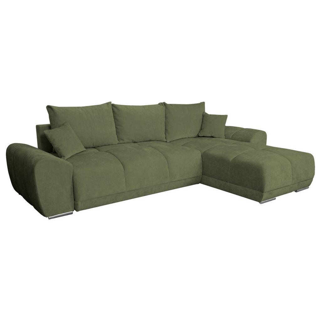 ECKSCHLAFSOFA Ramon, Dunkelgrün S: 296x182cm