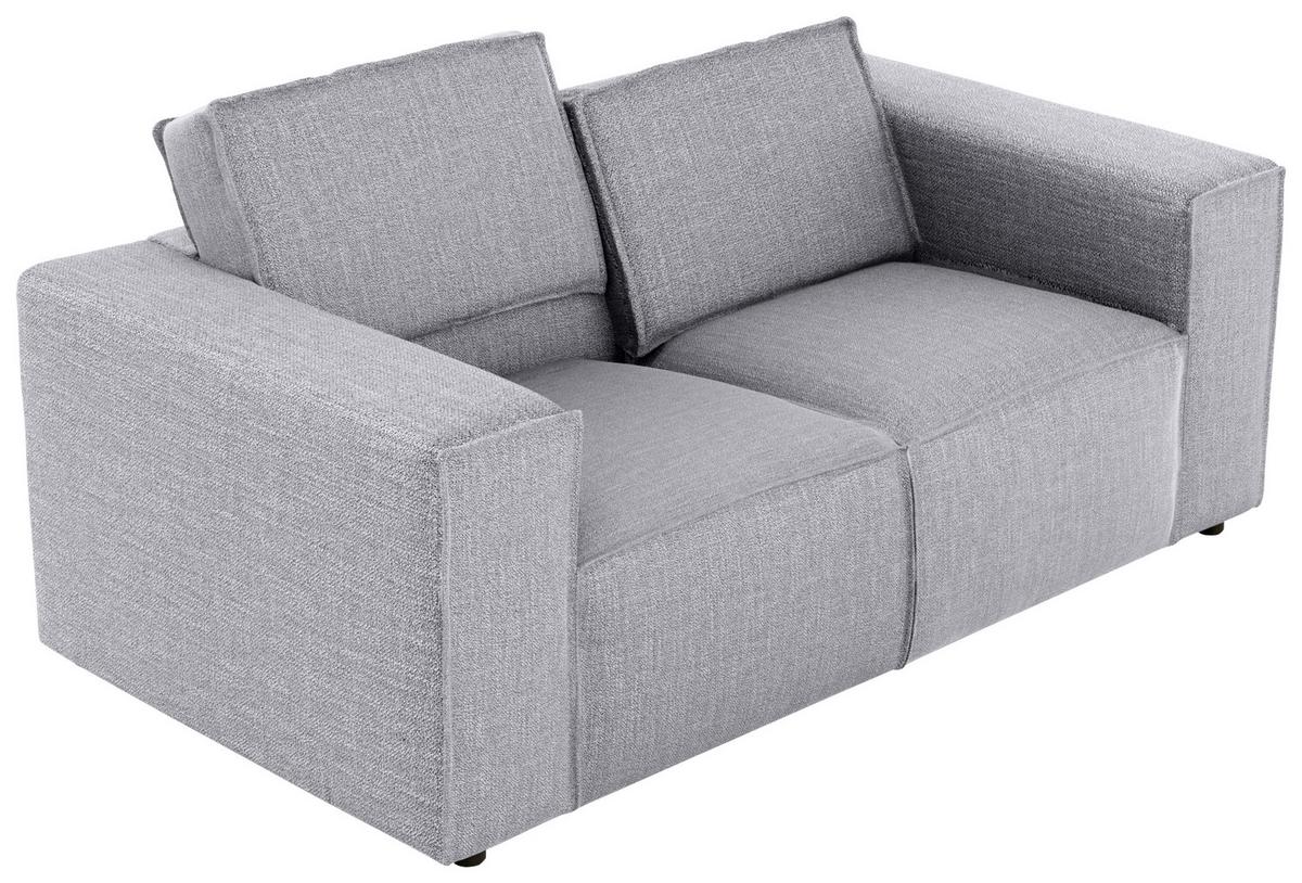2-sitzer-sofa Dice Grau - Schwarz/Grau, MODERN, Textil (185/80/102cm) - MID.YOU