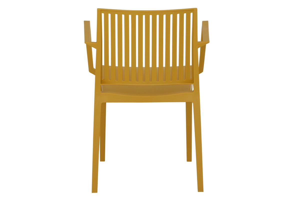 Gartengarnitur T20198 - Anthrazit/Gelb, Basics, Holzwerkstoff/Kunststoff (57/80/56cm) - Siena Garden