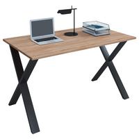 Íróasztal Lona - fekete/Sonoma tölgy, Modern, faalapú anyag/fém (140/80/76cm) - MID.YOU
