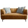 2-Sitzer-Sofa Lou Goldfarben/Schwarz, 166 cm - Goldfarben/Schwarz, Design, Textil (166/77/106cm) - MID.YOU