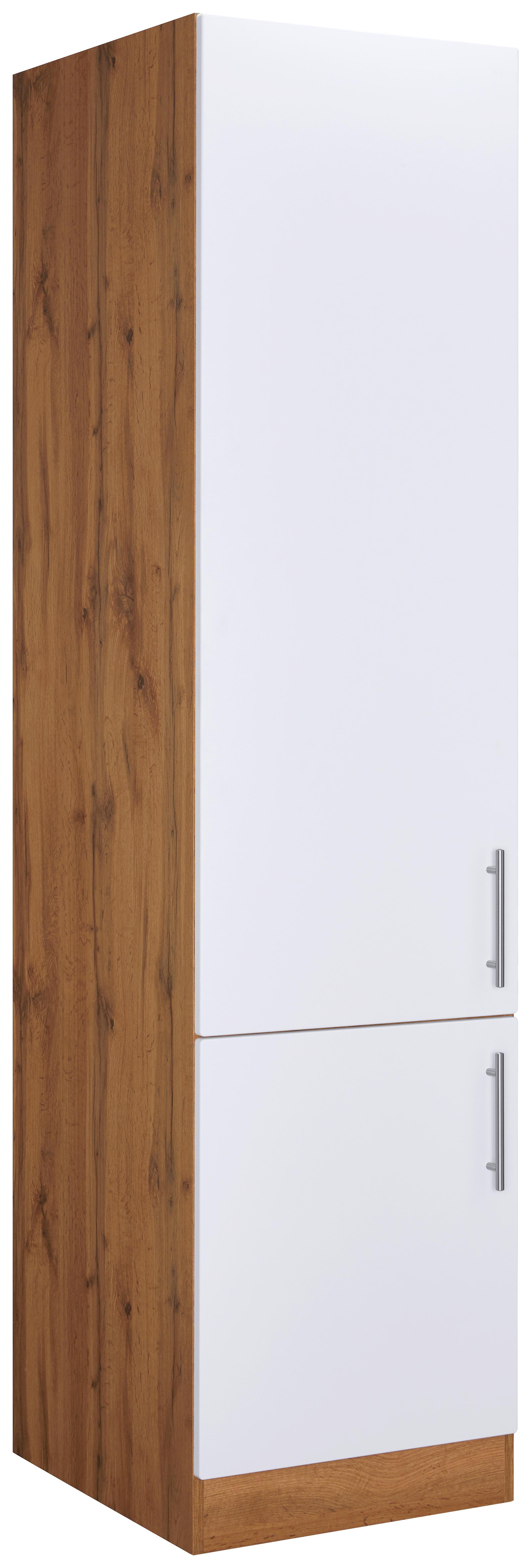 Geschirrschrank Stella Ge50 - Eichefarben/Weiß, Holzwerkstoff (50/200/57cm) - Ombra