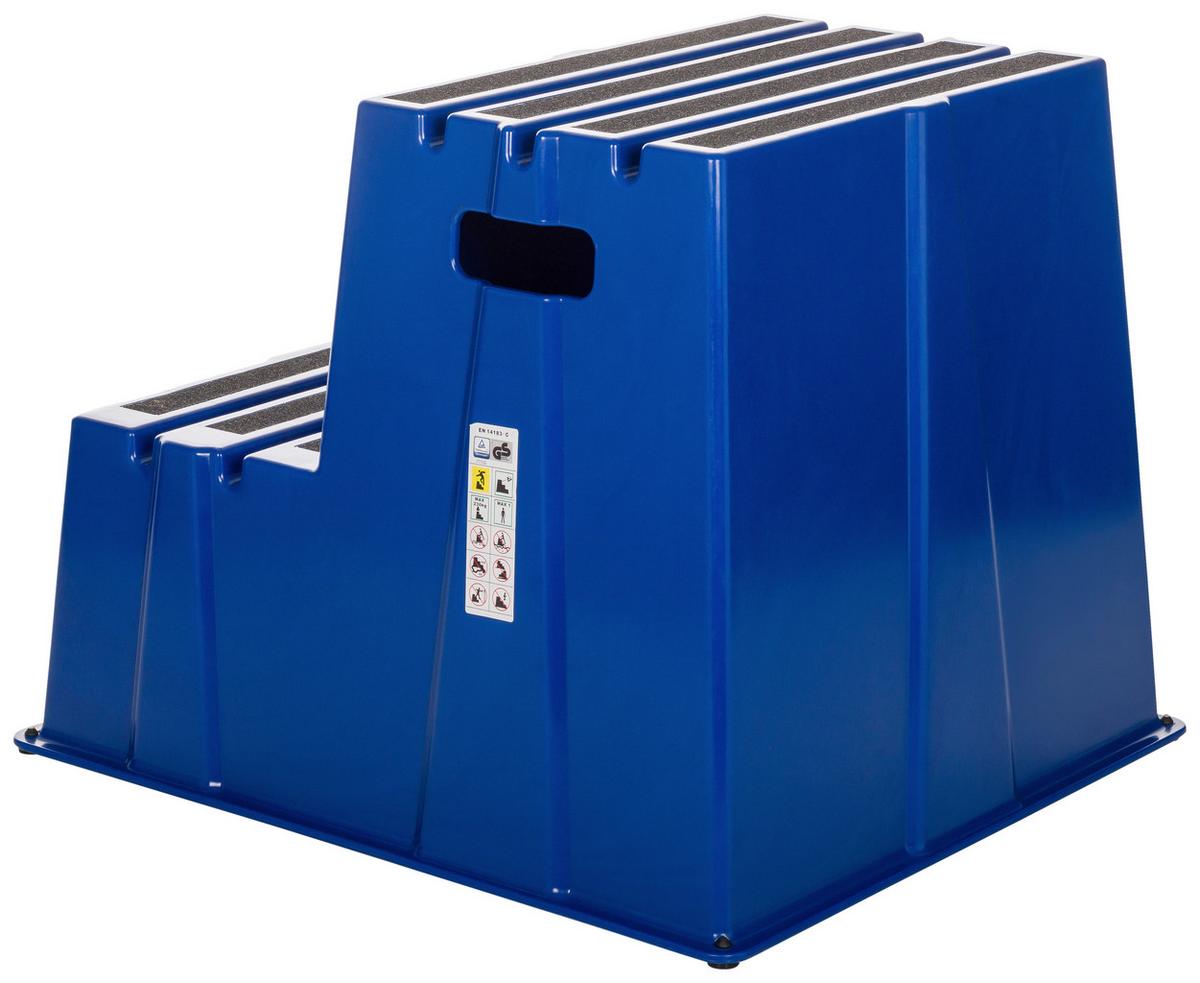 Tritthocker Tio-E2 - Blau, Basics, Kunststoff (57/51/65cm) - MID.YOU