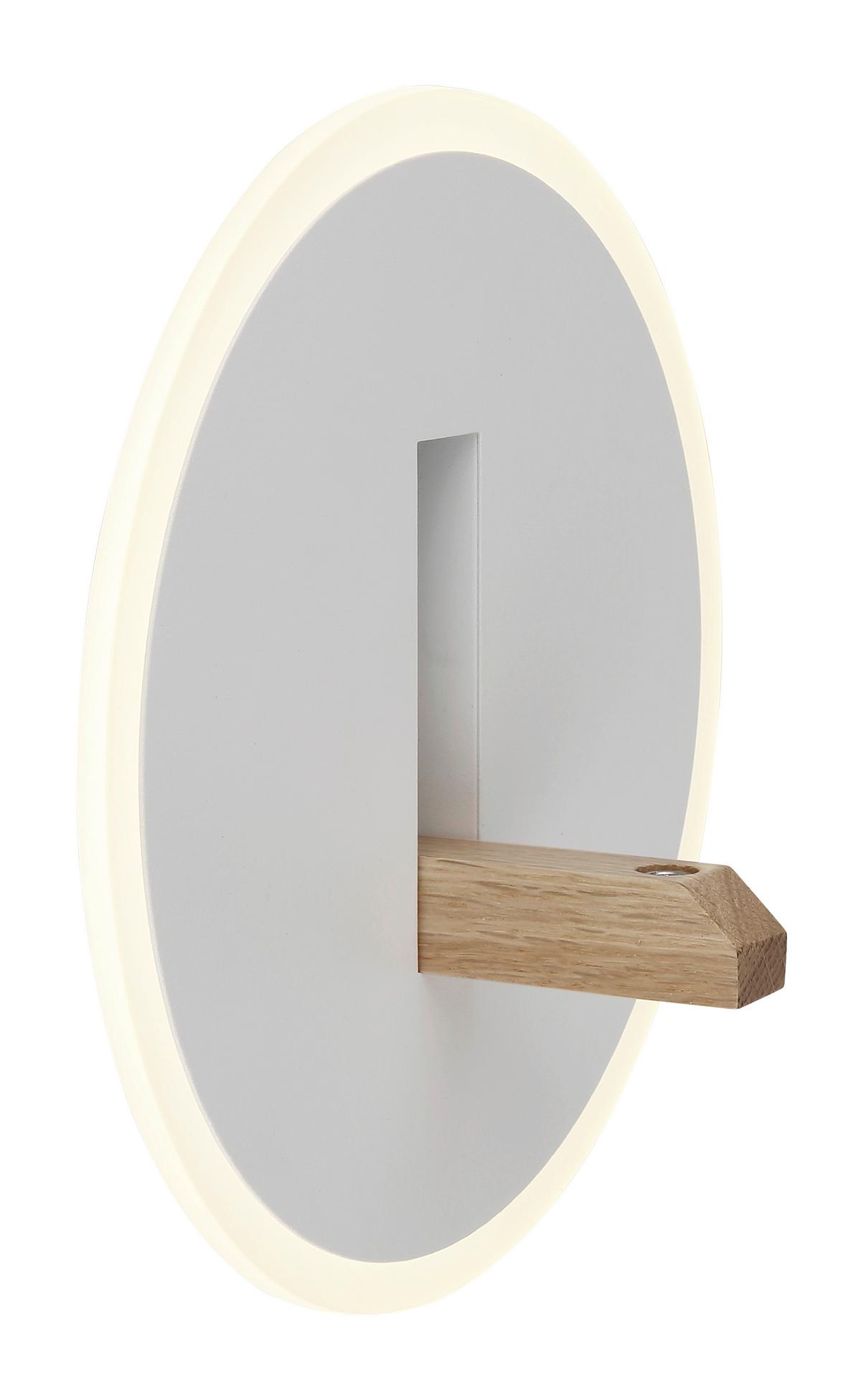 LED-Wandleuchte 78410w Avery - Dunkelbraun/Weiß, Design, Holzwerkstoff/Kunststoff (20,5/5cm) - Globo