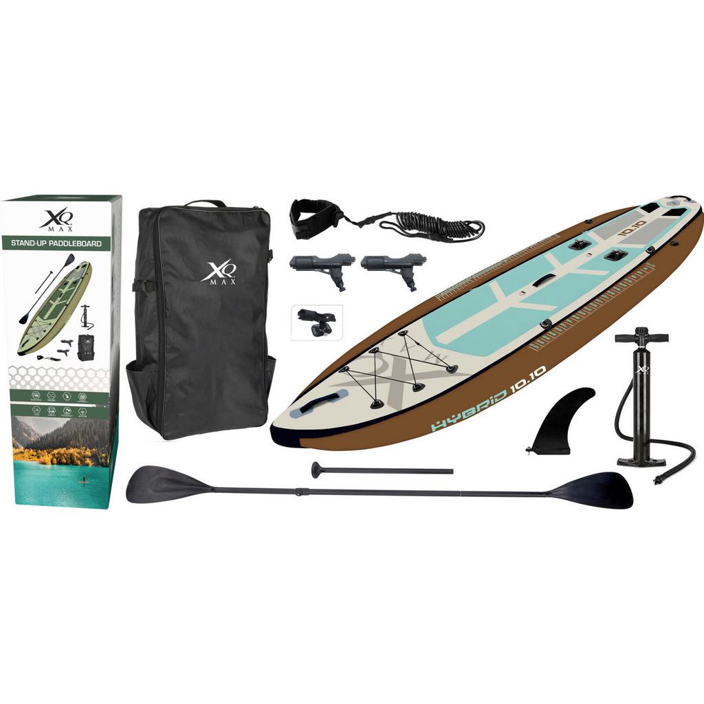 Sup-Stehpaddelboard Braun/Türkis/Weiß