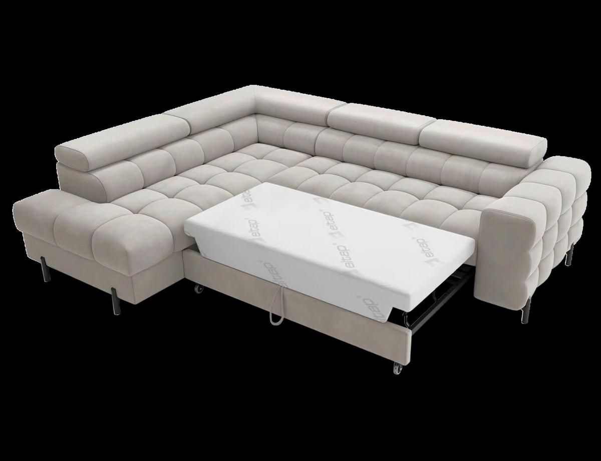 Ecksofa Ferucce Beige S: 200x276 cm - Beige/Schwarz, Design, Textil (200/276cm) - MID.YOU