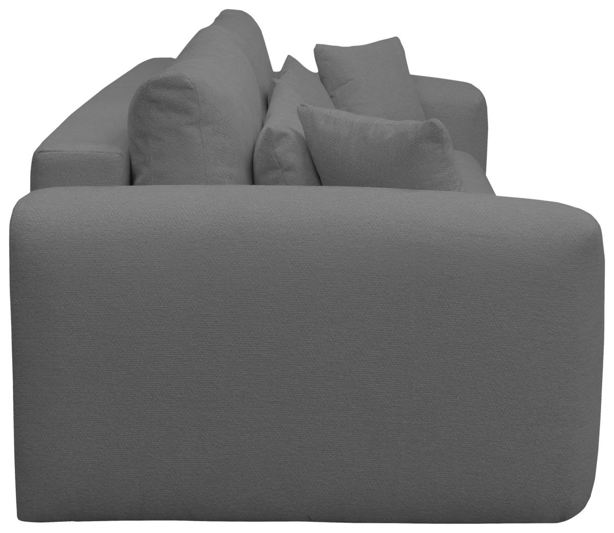 Schlafsofa Supra, Grau B: 245 Cm - Schwarz/Grau, Design, Holz/Textil (245/90/117cm) - MID.YOU
