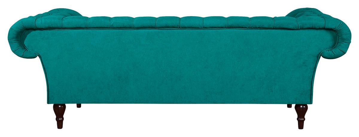 3-Sitzer-Sofa Preston Türkis B: 232 cm - Türkis/Braun, Design, Textil (232/79/97cm) - Livetastic