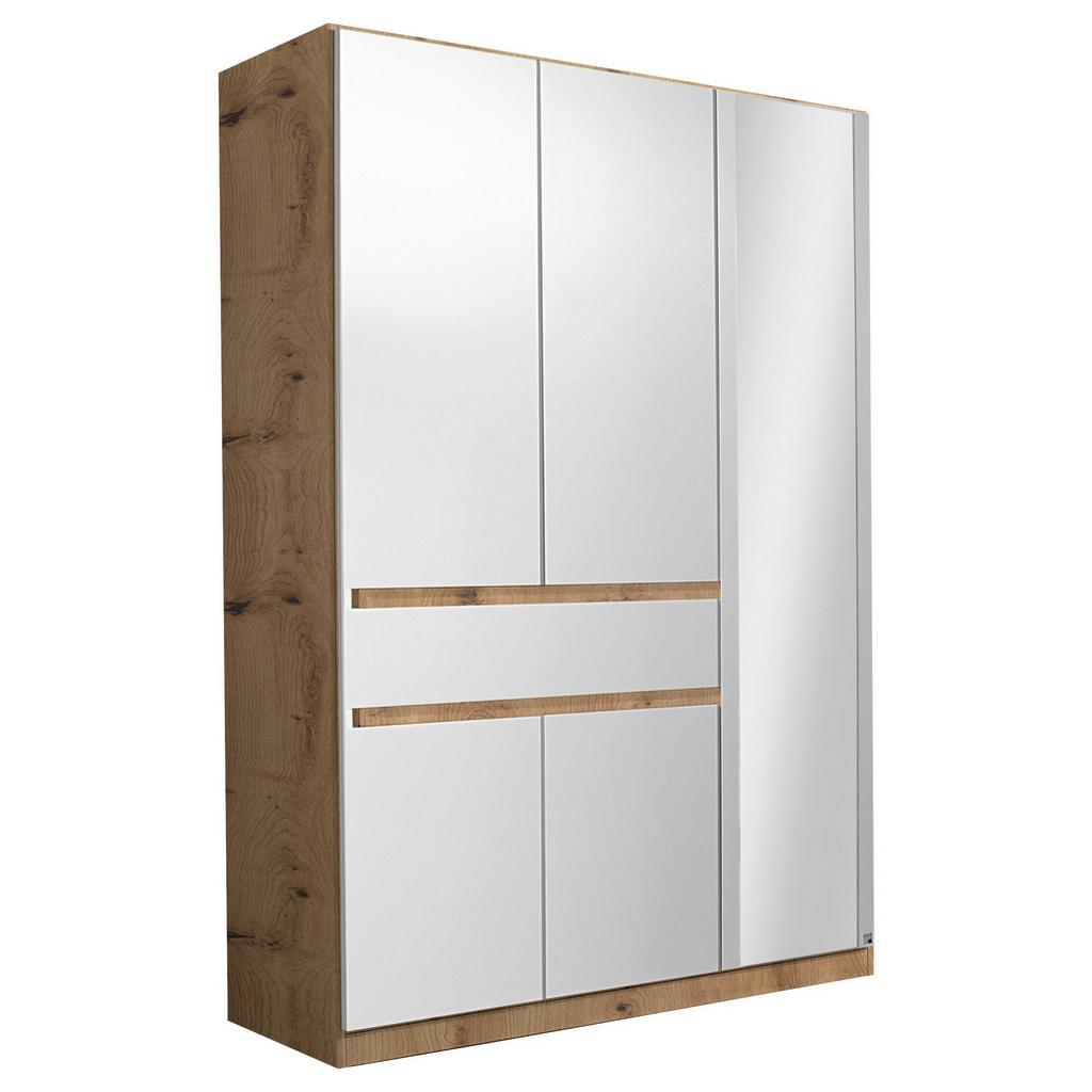 KLEIDERSCHRANK Tübingen Weiß/Eiche D. B:136cm