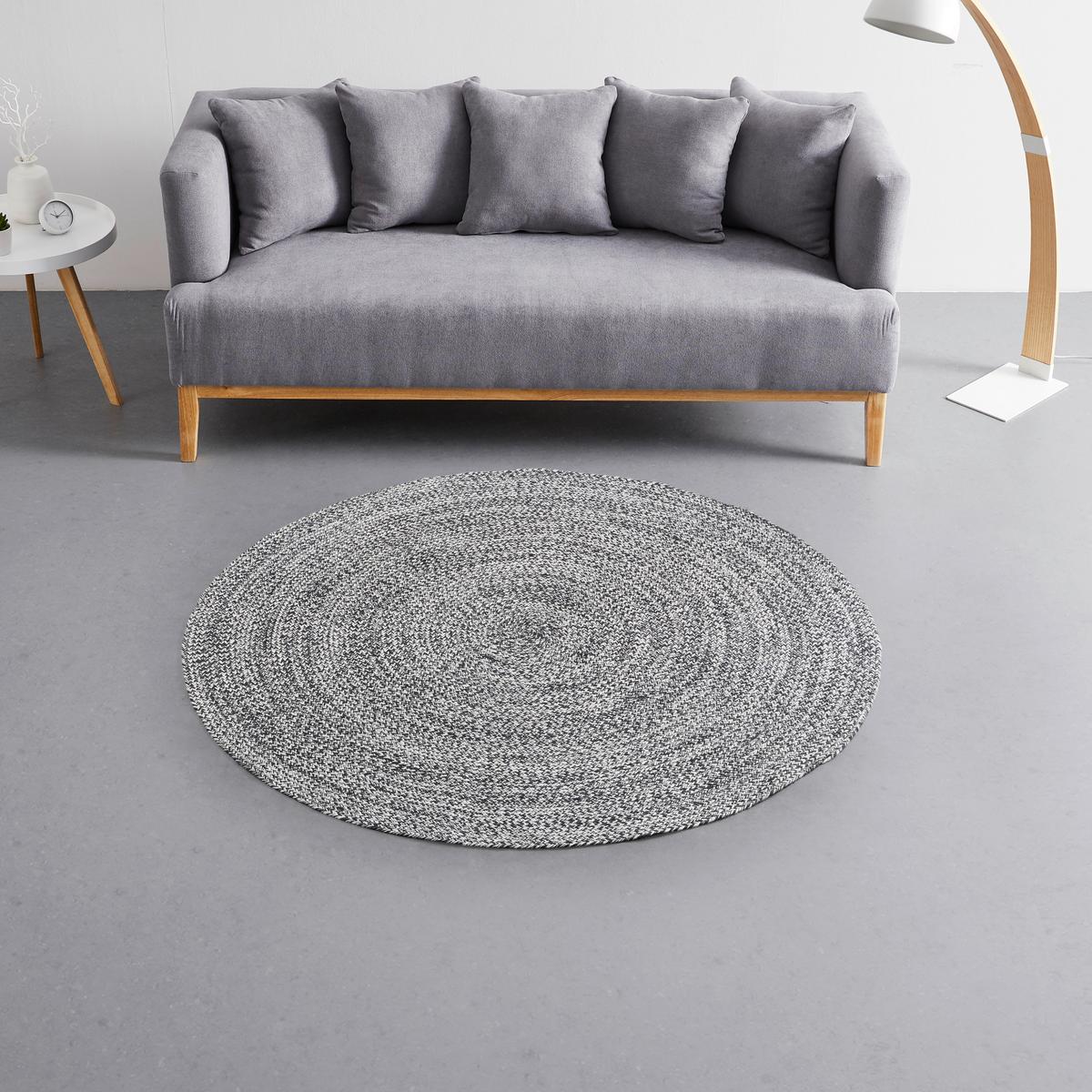 Koberec NERO černý/bílý 160cm - bílá/černá, Moderní, textil (160cm) - Bessagi Home