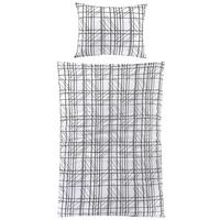 Renforcé-bettwäsche 140x200 Cm Kira Schwarz/weiß - Schwarz/Weiß, MODERN, Textil (140/200cm) - Luca Bessoni