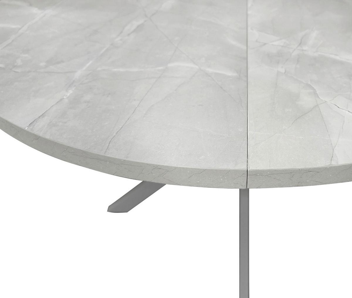 Esstisch Rund Monte 80x75 cm Grau - Grau, MODERN, Holzwerkstoff/Metall (80/80/75cm) - MID.YOU