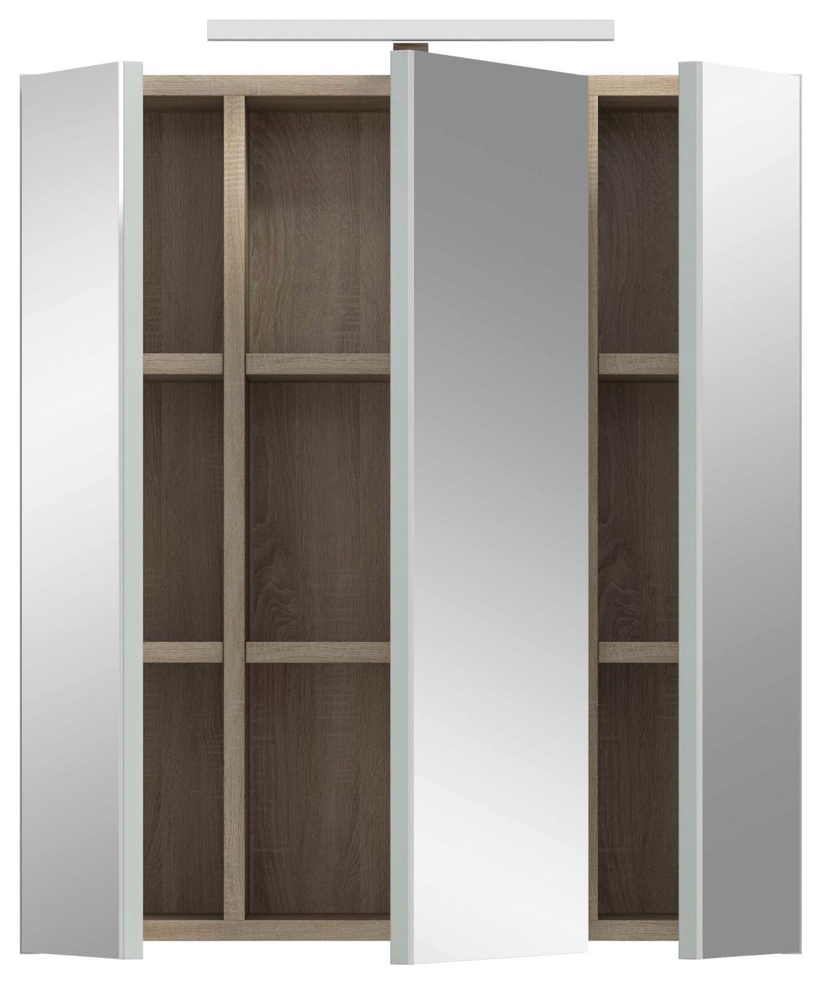 Spiegelschrank Star, Eiche B: 60 Cm - Eiche San Remo, MODERN, Glas/Holzwerkstoff (60/68/19cm) - MID.YOU