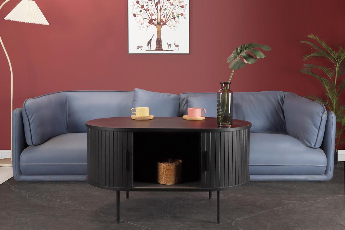 Couchtisch Schwarz B: 60 Cm - Schwarz, Design, Holzwerkstoff (100/60/55cm) - Livetastic