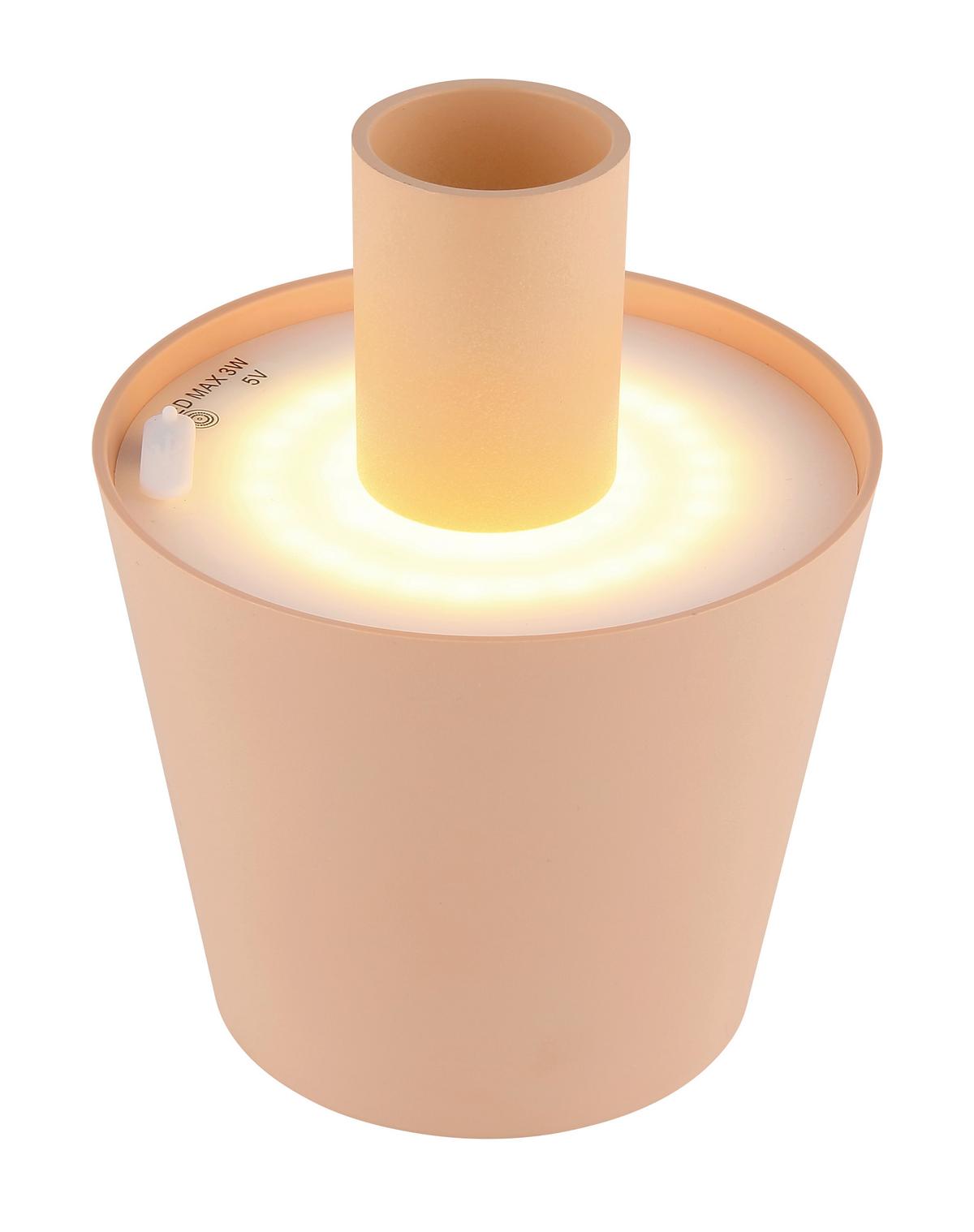 Akku-tischleuchte 58438ps Für Flaschenhals 3cm - Rosa, Trend, Kunststoff/Metall (10,6/13cm) - Globo