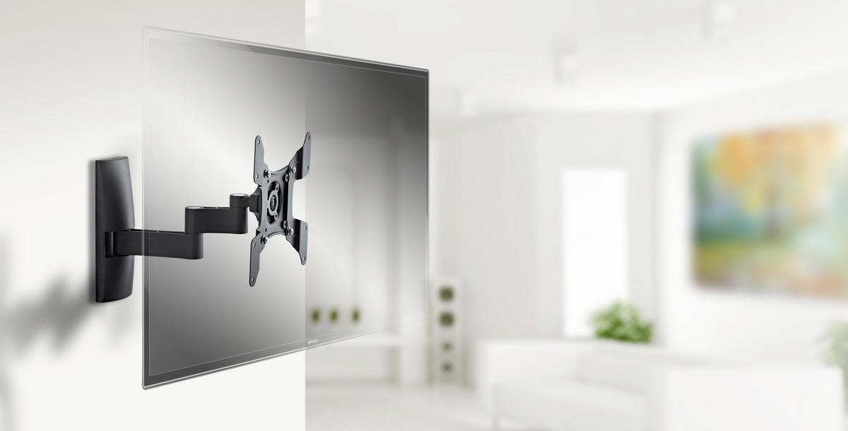 TV-Wandhalterung Bis 37“ Dreh- U. ausziehbar Ts1 Max. 15 Kg - Schwarz, KONVENTIONELL, Metall (20/23/29cm) - MID.YOU