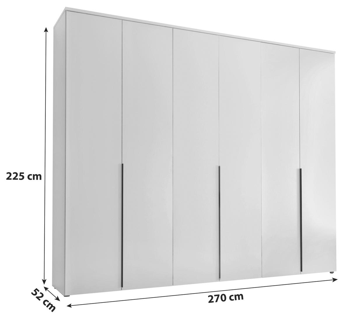 Drehtürenschrank 270 Cm Kevo Graphitfarben - Graphitfarben, MODERN, Holzwerkstoff (270/225/52cm) - Carryhome
