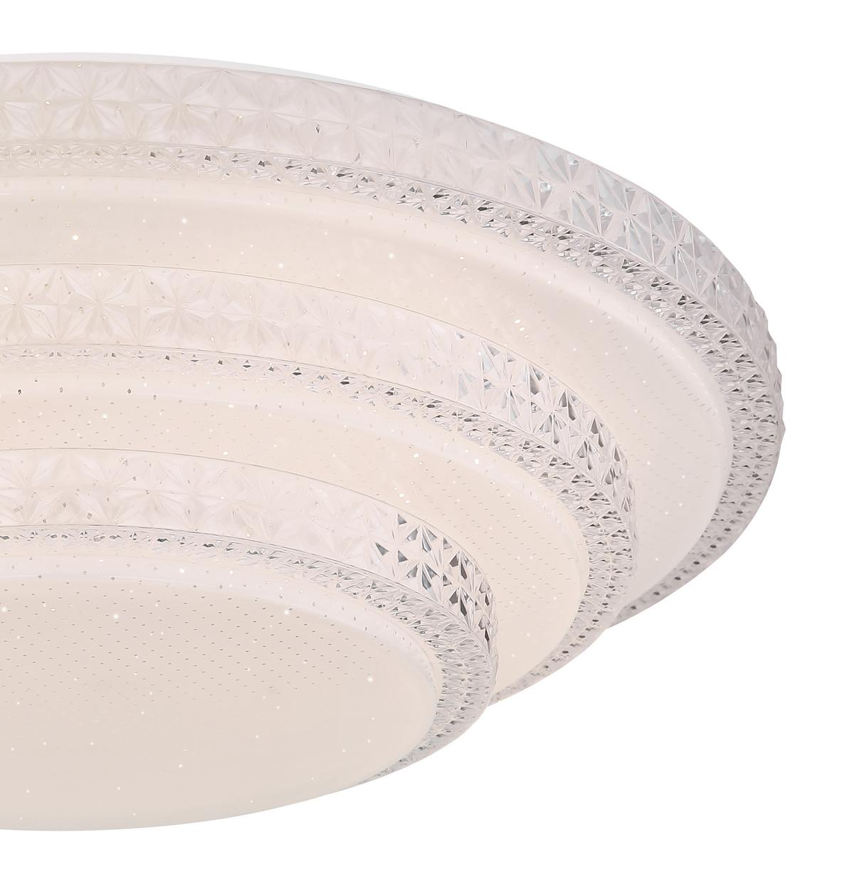 LED-Deckenleuchte 48005fsh-30 Ø 50 cm mit Fernbedienung - Weiß, LIFESTYLE, Kunststoff/Metall (49,5/12,7cm)