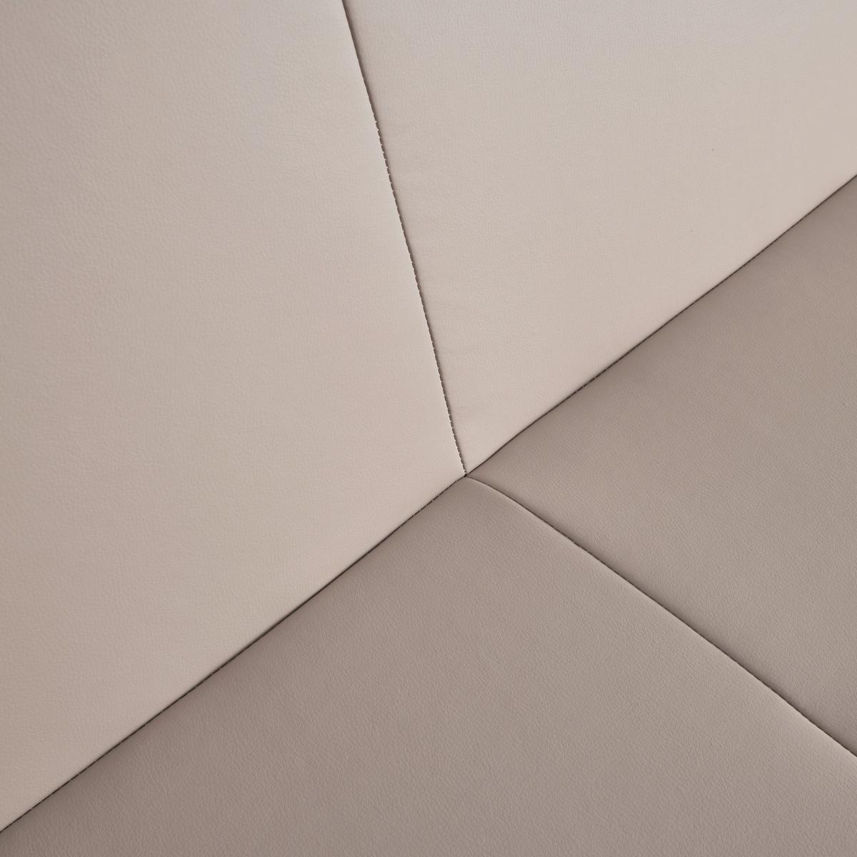 Lavica z koženky Bosco - sivohnedá - čierna/taupe, Modern, kov/drevo (140/90/62cm) - Bessagi Home