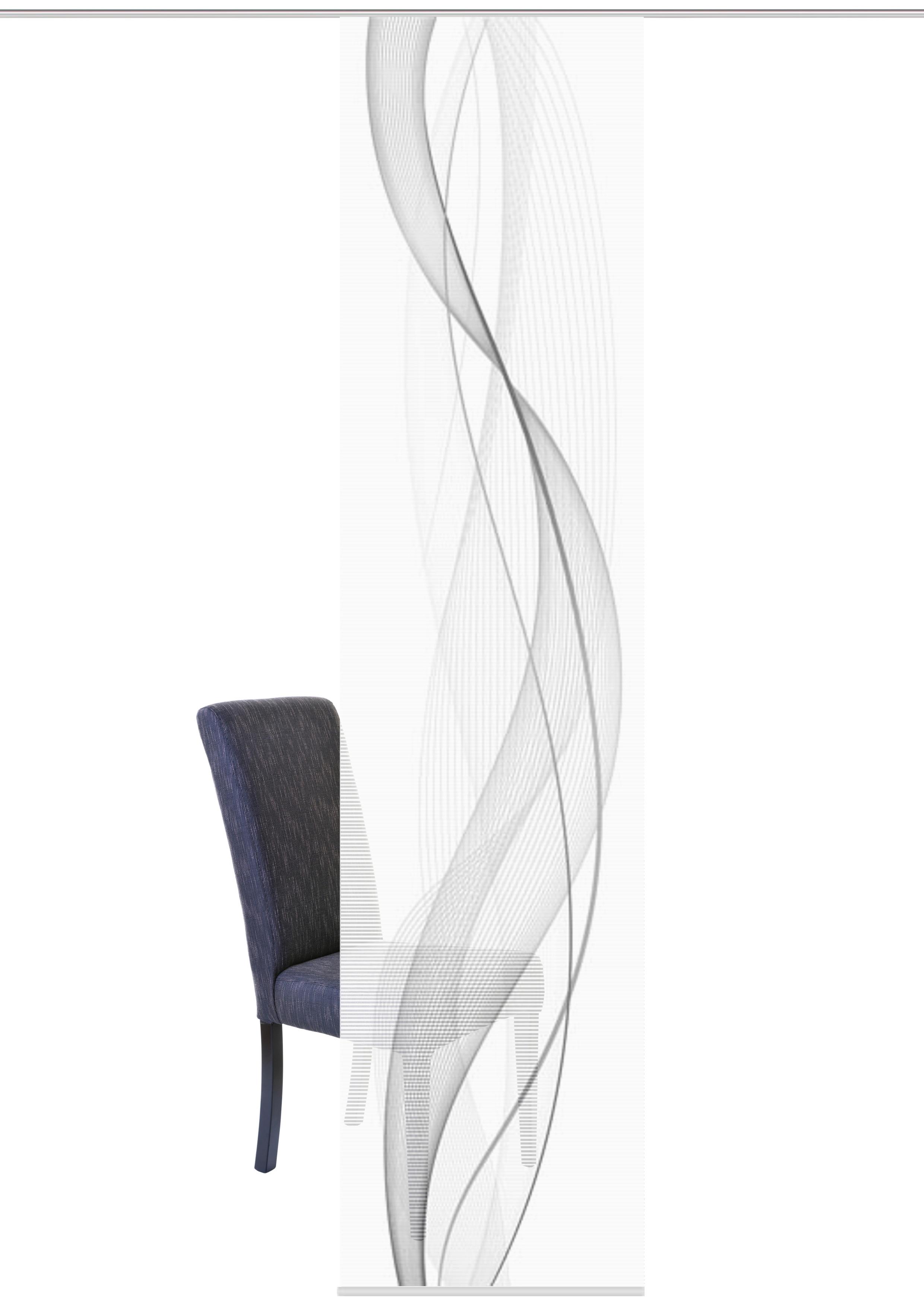 Flächenvorhang Grau B: 60 Cm - Grau, Design, Textil (60/260cm)