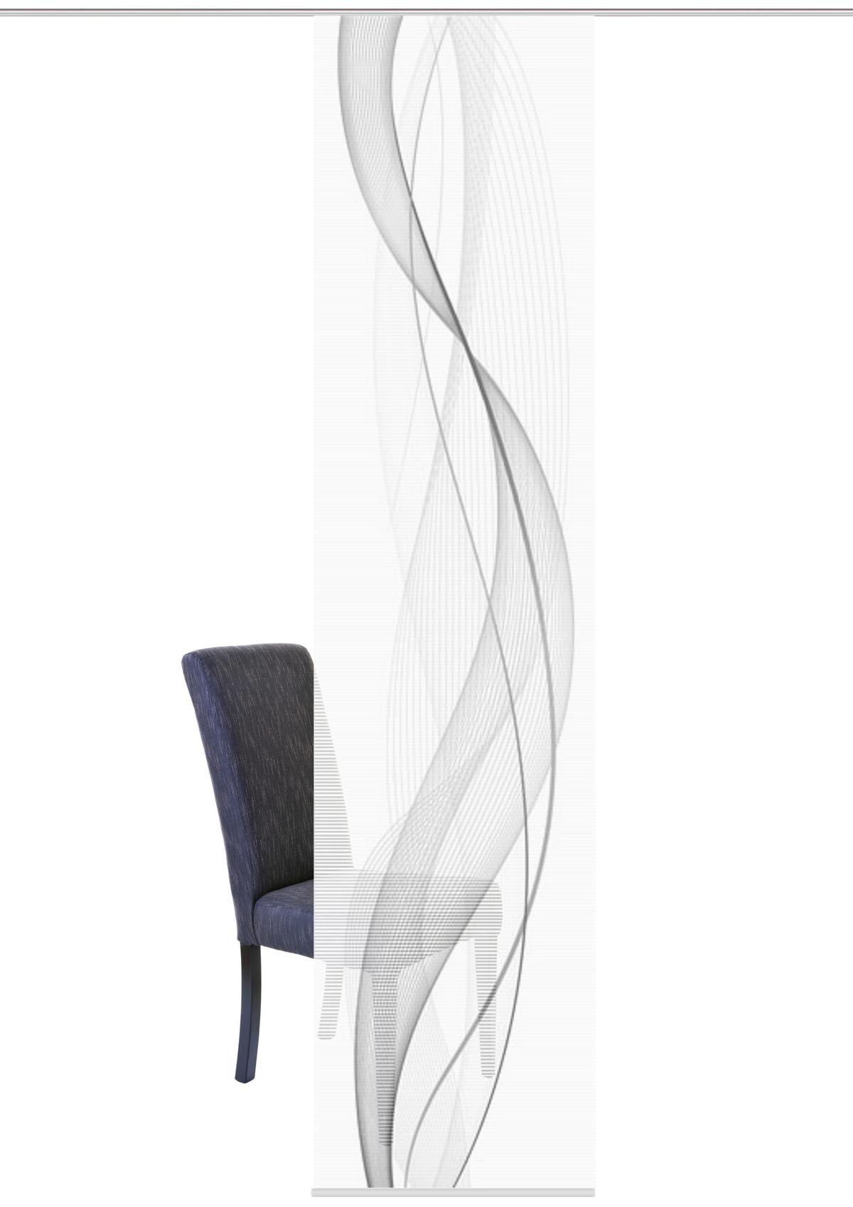 Flächenvorhang Grau B: 60 Cm - Grau, Design, Textil (60/260cm)
