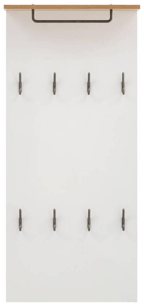 Garderobenpaneel Marit Eichefarben/Weiß B: 50 cm - Eichefarben/Weiß, KONVENTIONELL, Holzwerkstoff (50/110,6/19,9cm) - MID.YOU