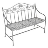 Gartenbank Talin - Silberfarben, MODERN, Metall (111/84/52cm)