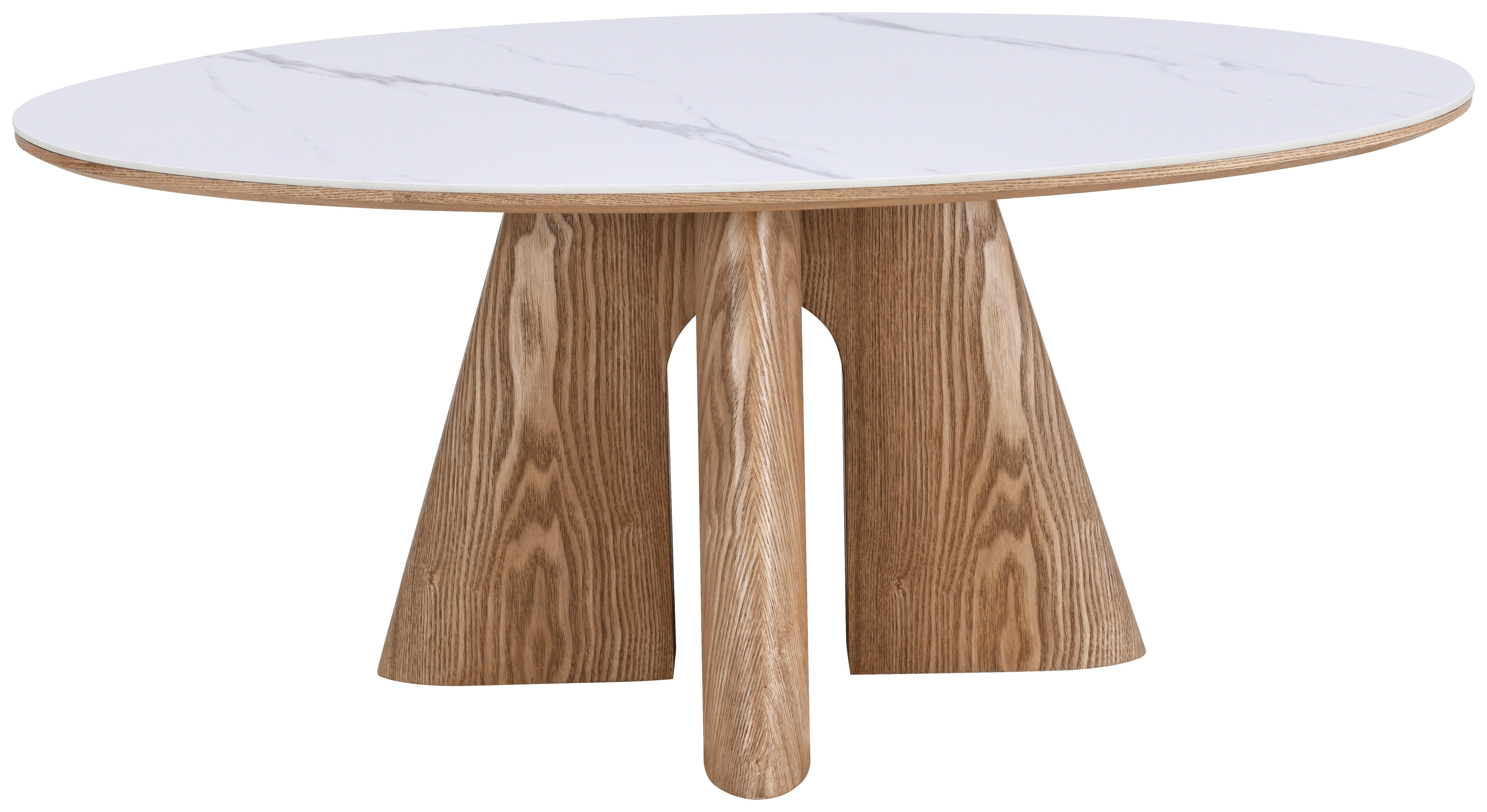 Esstisch Otis Weiß/Eichefarben D: 160 cm - Eichefarben/Weiß, MODERN, Holz/Holzwerkstoff (160/90/75cm) - Livetastic