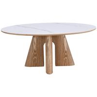 Esstisch Otis Weiß/Eichefarben D: 160 cm - Eichefarben/Weiß, MODERN, Holz/Holzwerkstoff (160/90/75cm) - Livetastic