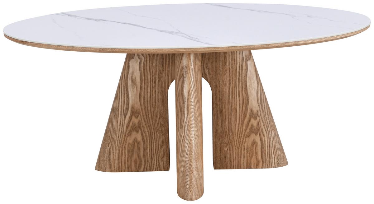 Esstisch Otis Weiß/Eichefarben D: 160 cm - Eichefarben/Weiß, MODERN, Holz/Holzwerkstoff (160/90/75cm) - Livetastic