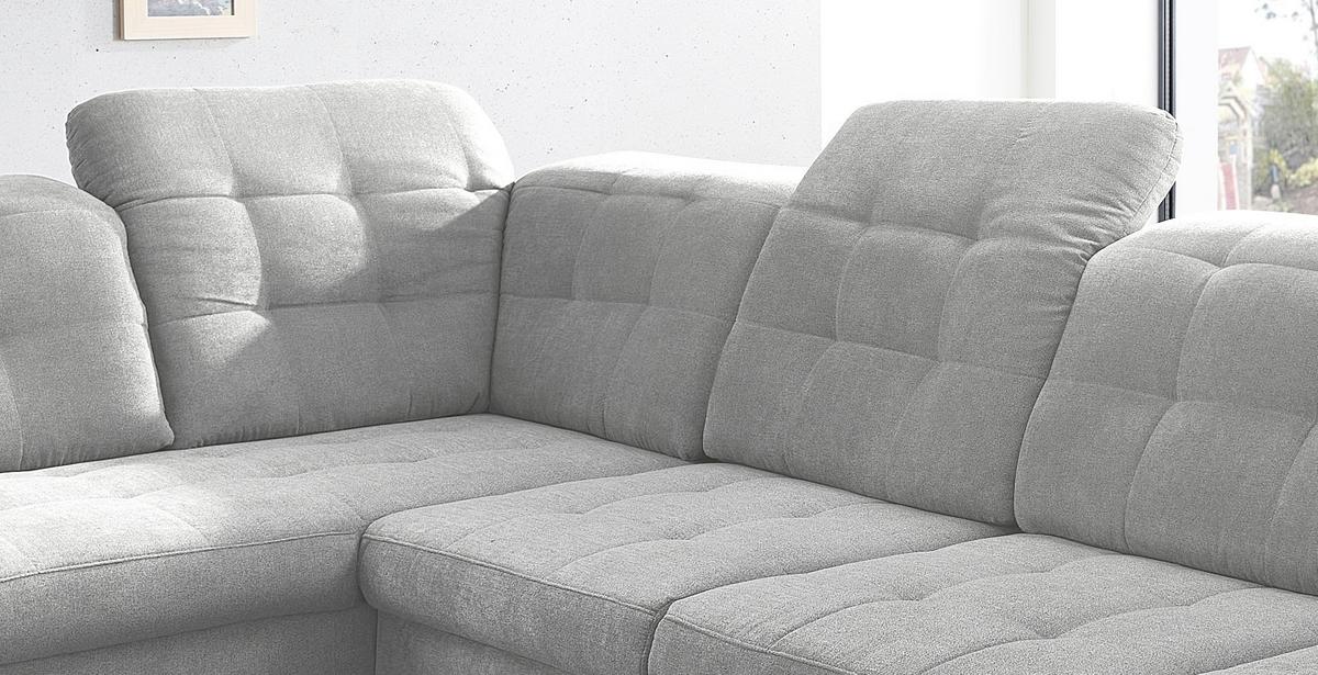 Wohnlandschaft Zira Mit Schlaffunktion Silberfarben - Chromfarben/Silberfarben, Design, Textil (212/330/169cm) - Livetastic