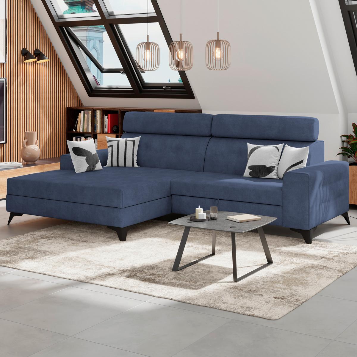 Wohnlandschaft Florida Mit Schlaffunktion Petrol - Petrol, MODERN, Holz/Holzwerkstoff (175/275cm)