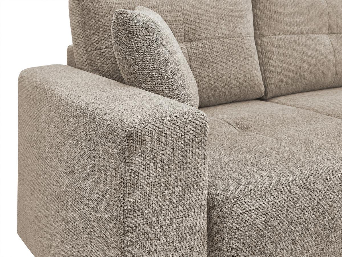 Ecksofa Texas Recr-Rechts Hellbraun S: 259x203 cm - Hellbraun/Schwarz, KONVENTIONELL, Holz (259/92/203cm)