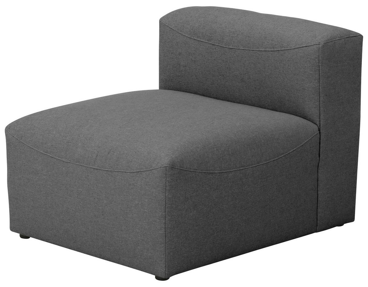 Sofaelement Lena Anthrazit Flachgewebe - Anthrazit/Schwarz, Design, Textil (75/73/100cm) - Max Winzer