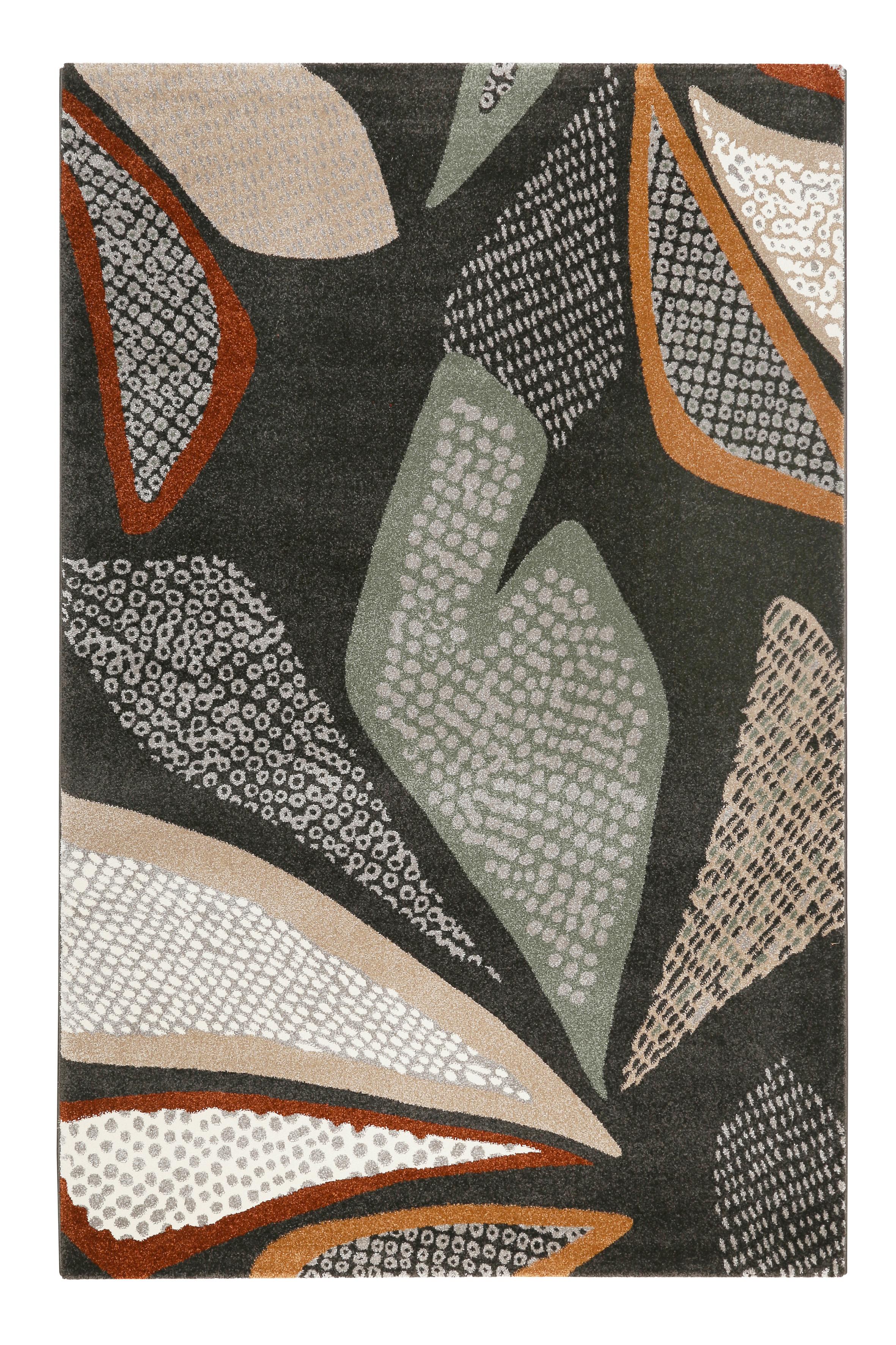 Flachwebteppich Hazel - Anthrazit/Beige, KONVENTIONELL, Textil (133/200cm) - Esprit