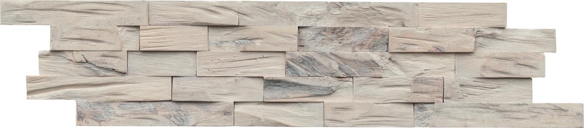 Wandverkleidung Beachwood Hevea Sunbleached - Hellbraun, Basics, Holz (61/15/2cm)