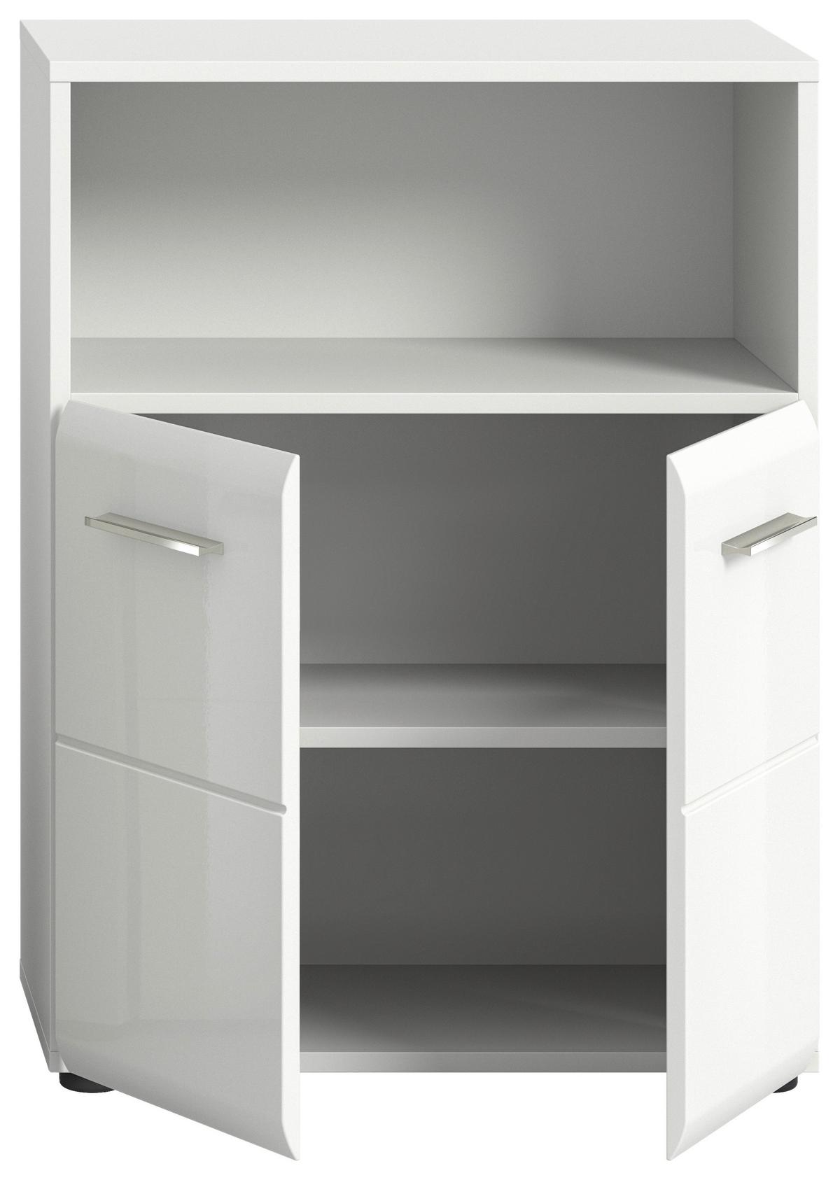 Unterschrank Ice B: 60 cm Weiß Hochglanz - Weiß Hochglanz/Weiß, MODERN, Holzwerkstoff (60/82/30cm) - MID.YOU