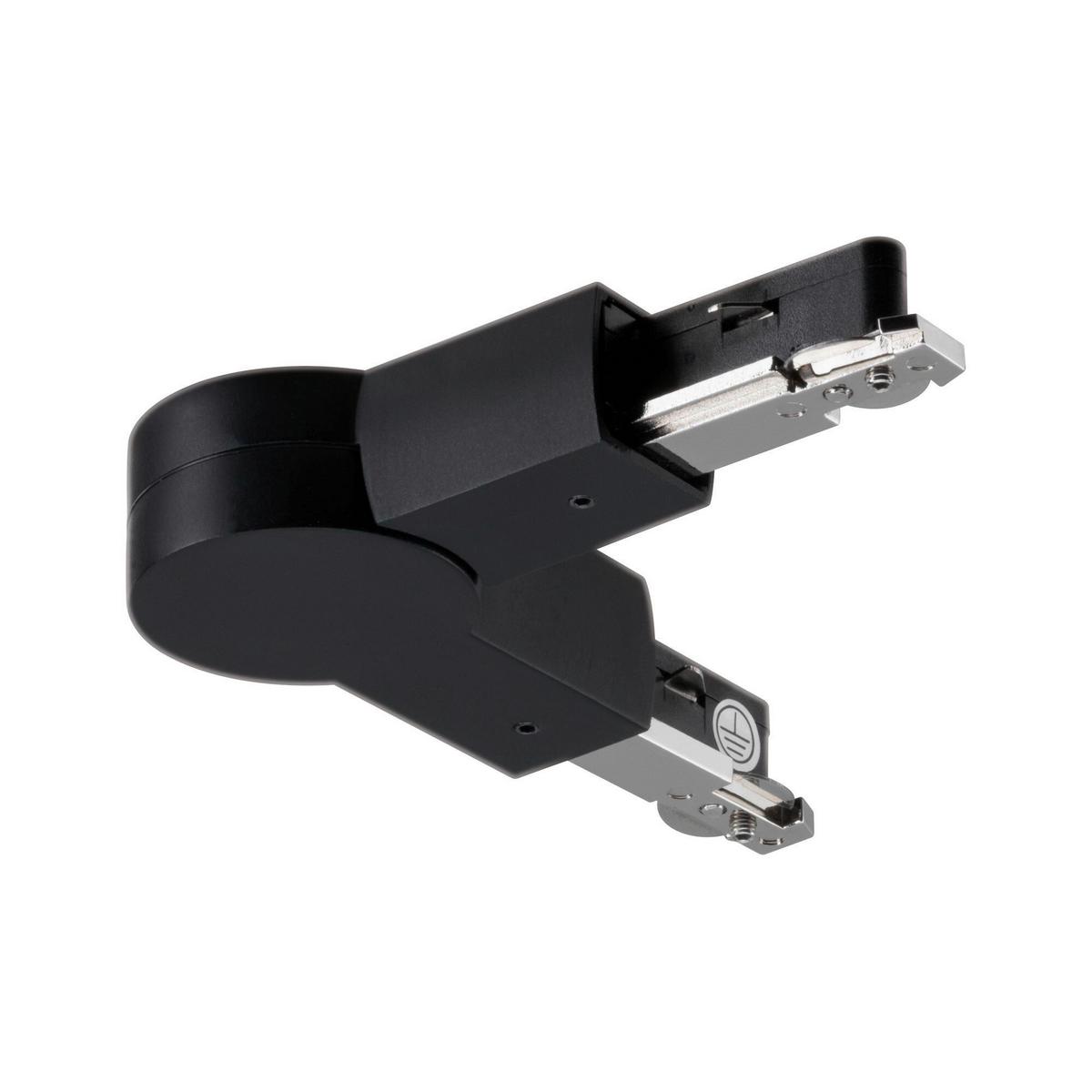 Schienensystem Urail L-Verbinder 96909 Schwarz - Schwarz, Design, Kunststoff/Metall (15,7/1,8/3,6cm) - Paulmann