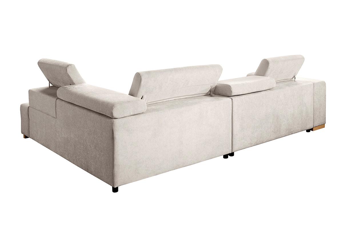 Ecksofa Elias Neu Creme S:307x201 cm - Creme/Naturfarben, Design, Textil (307/201cm) - Livetastic