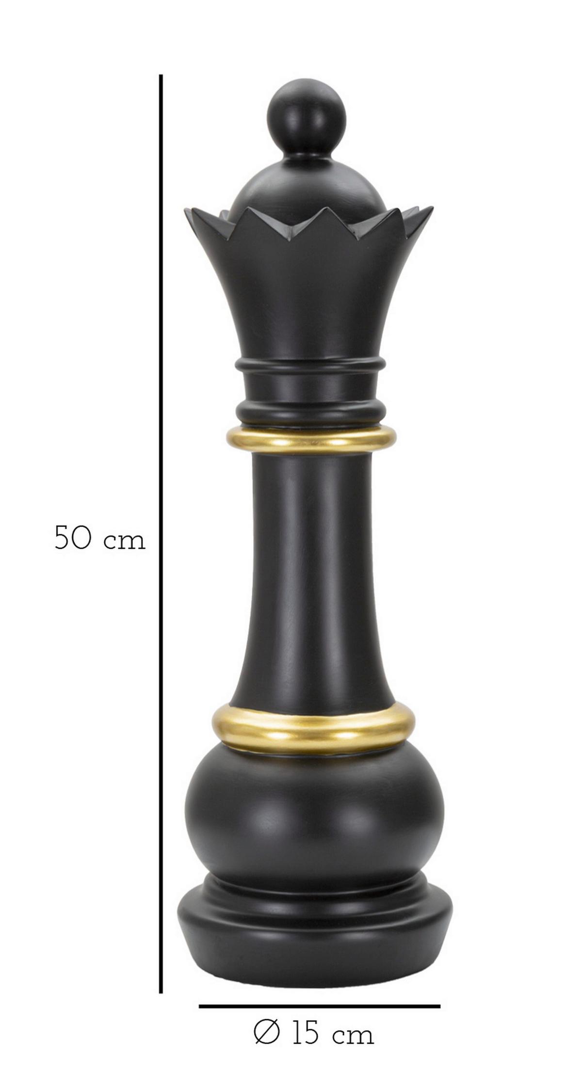 Skulptur Black And Gold Queen B: 15 cm - Goldfarben/Schwarz, Basics, Kunststoff (15/50/15cm)