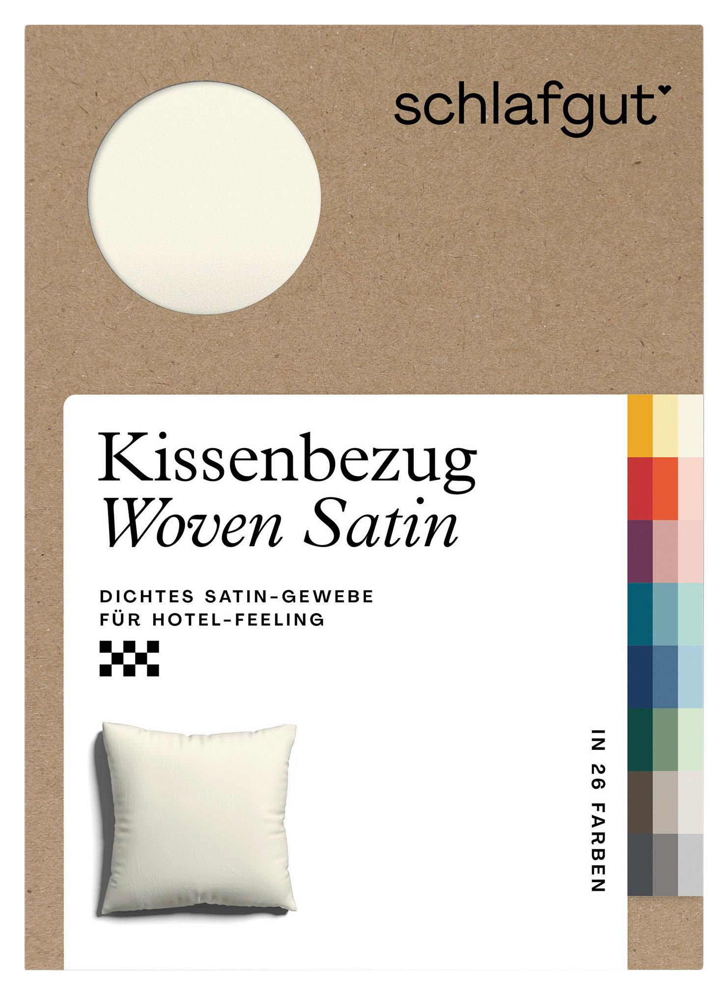 Kissenhülle Woven Satin - Hellgelb, Basics, Textil (40/40cm) - Schlafgut