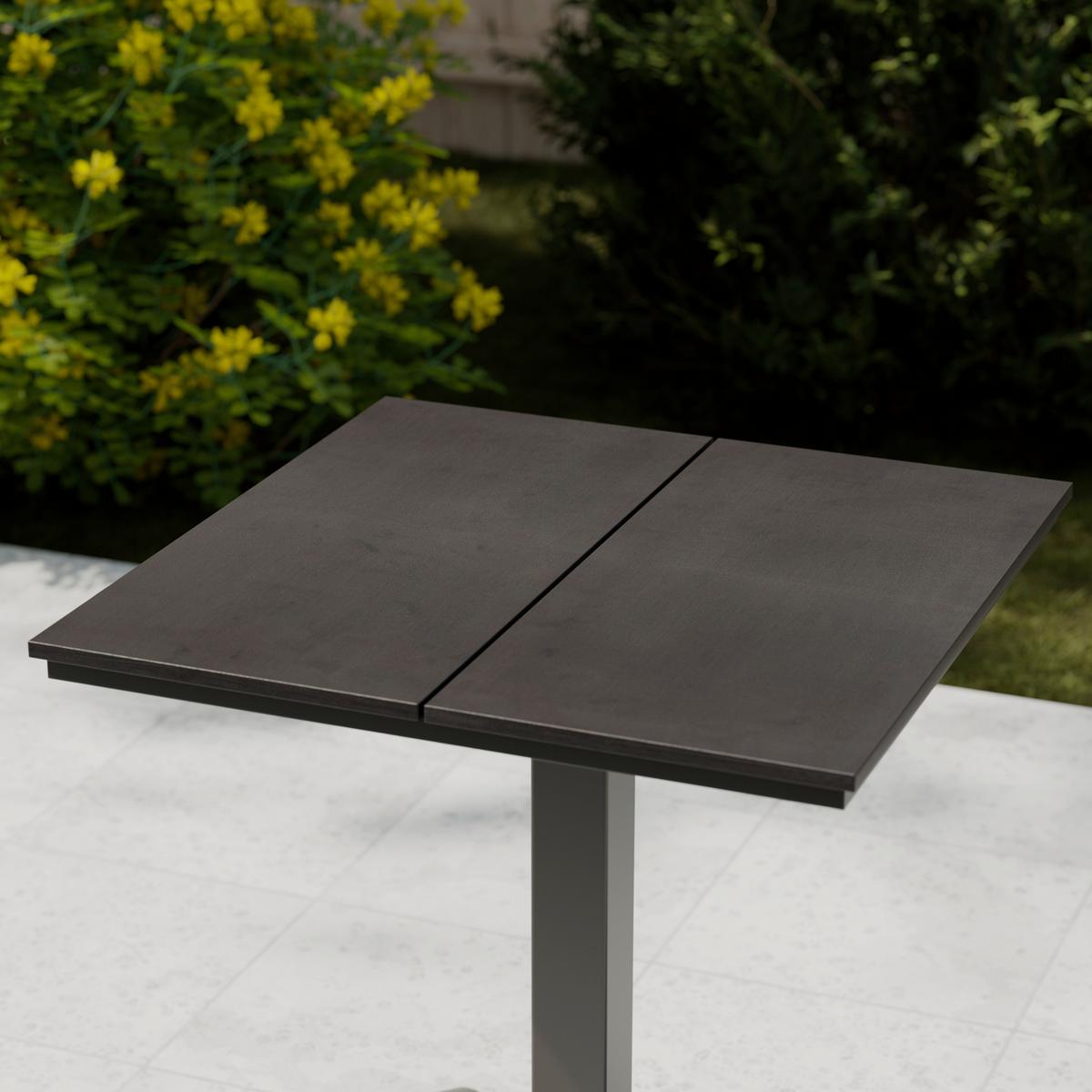 ZÁHRADNÝ STÔL FLORIAN 1 - čierna, Basics, kov/plast (66/66/72cm) - Mömax