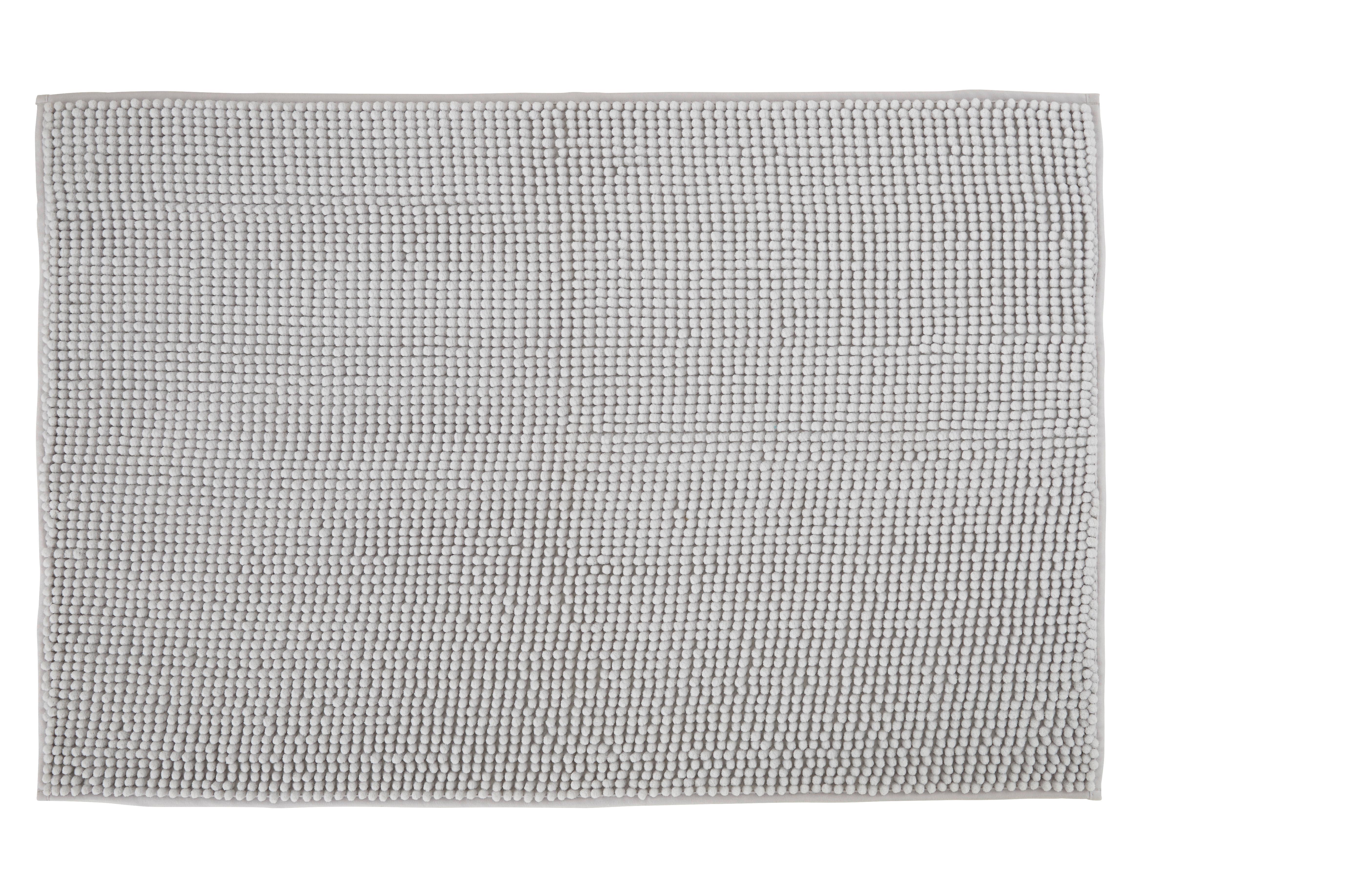 Předložka Koupelnová Nelly, 60/90cm, Stříbrná - barvy stříbra, textil (60/90cm) - Modern Living
